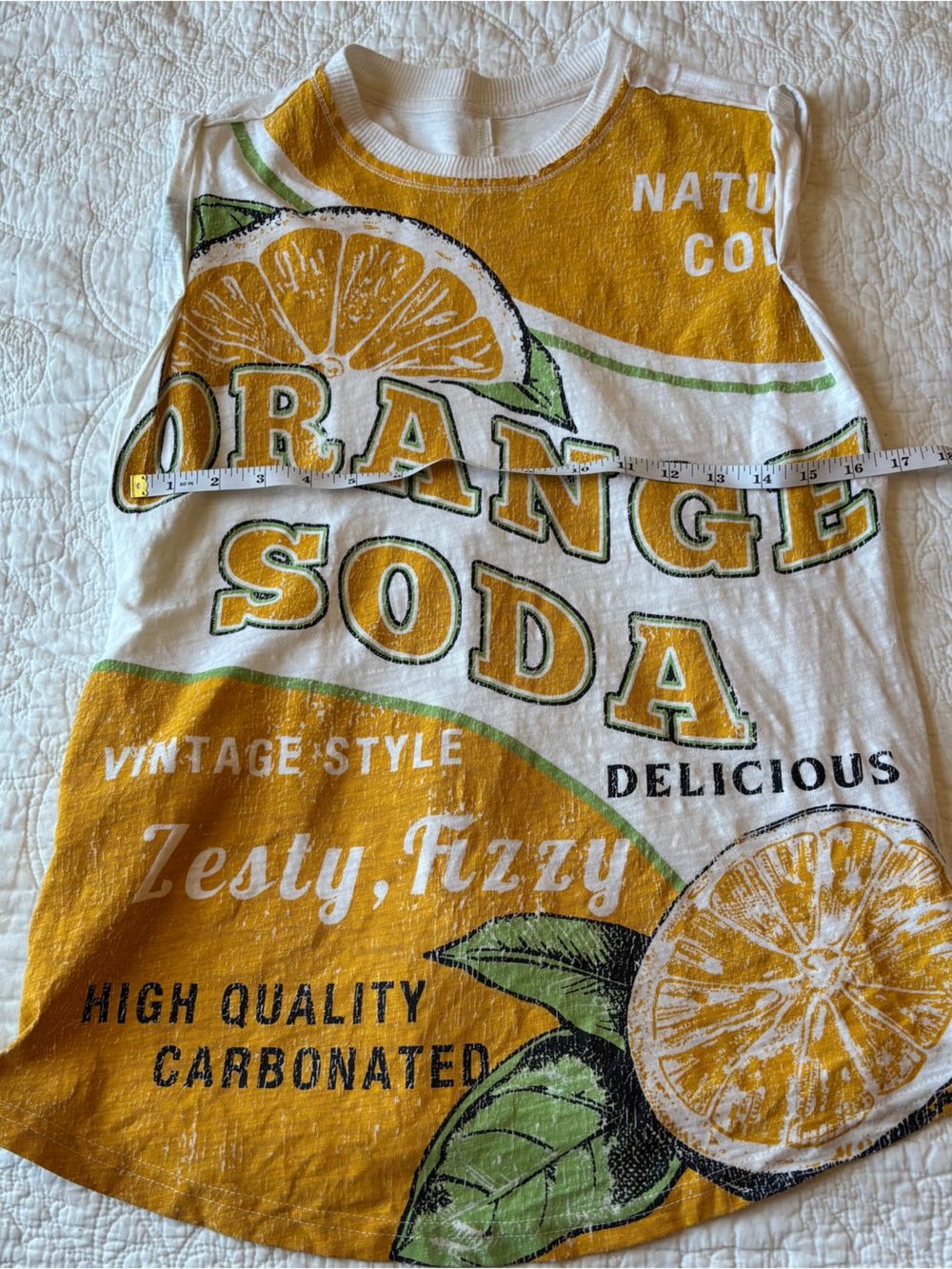 Pilcro Slub Tee in Orange Soda - Picture 6 of 7